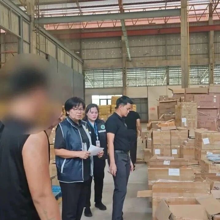 日销3000件!泰国北榄府一中资仓库被查!现场发现13万件非法产品