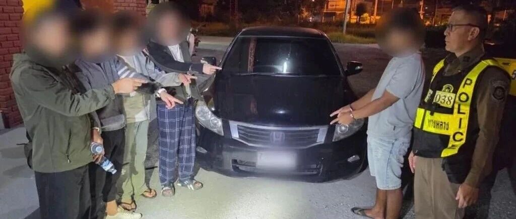 泰国警察半路拦截!逮捕协助4名非法入境中国男子潜逃缅甸的泰国司机!