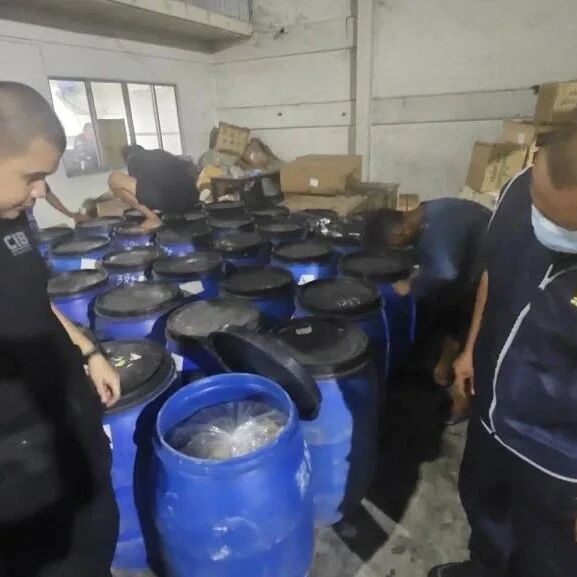 无证进口+储存环境恶劣 泰国警方查获5吨中国猪肠