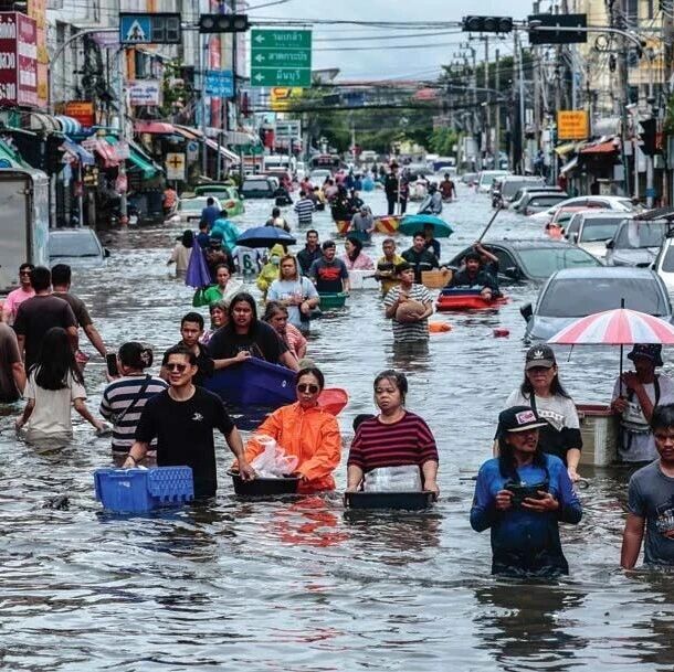 泰国曼谷洪灾:阿努廷接受舆论批评 河道仍有1.8米水位余量