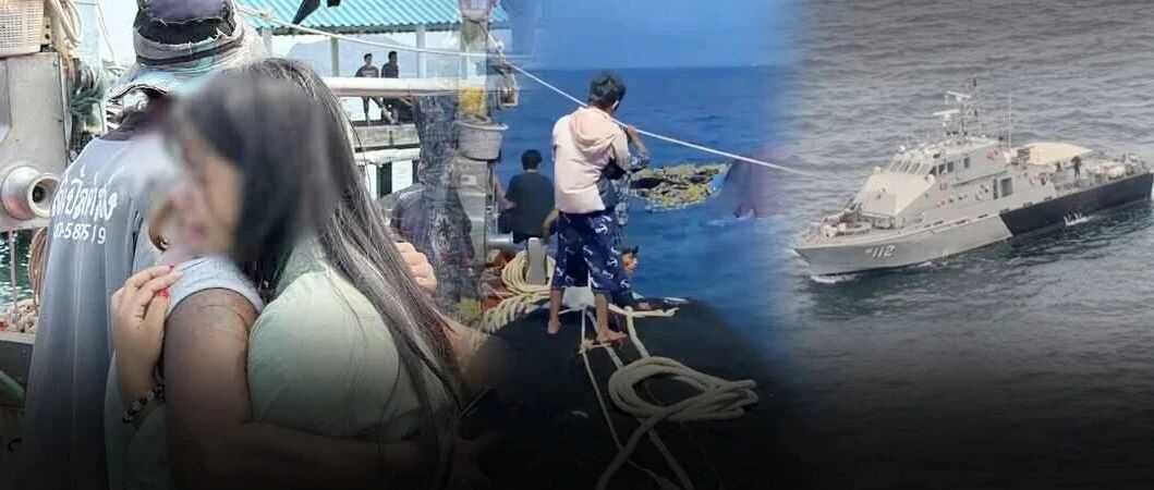 泰国春武里府梭桃邑外海渔船沉没 22人坠海3死4失踪