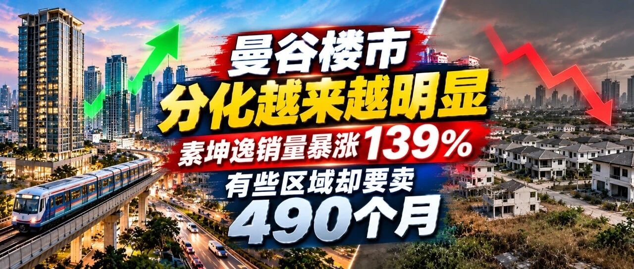 曼谷楼市分化越来越明显:素坤逸销量暴涨139%,有些区域却要卖490个月